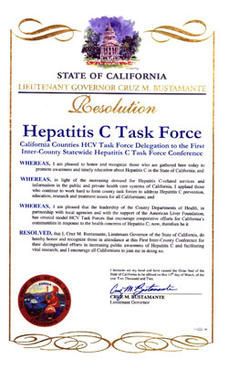California Hepatitis C Resolution - Bustamante